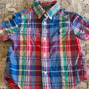 Ralph Lauren Kids Colorful Plaid Button Down Shirt